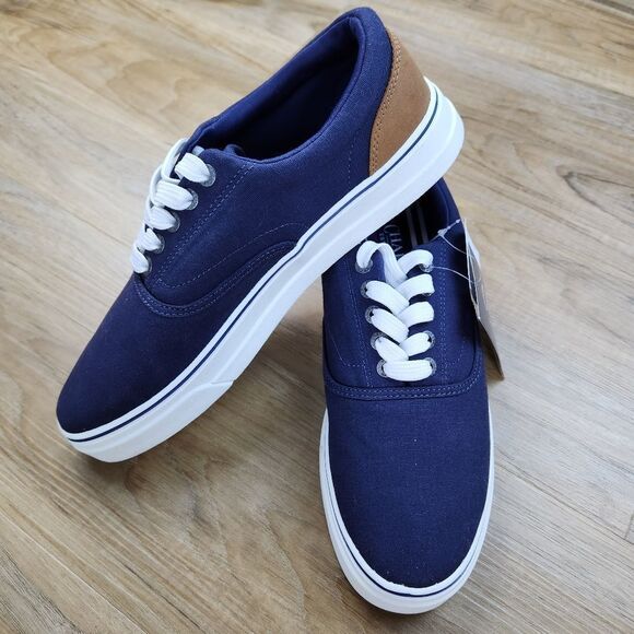 🔹️NWT Chaps Blue Chace Canvas Lace-up Sneakers Men's 7.5 - Picture 4 of 13
